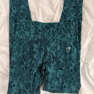 Gymshark Teal Patterned Active Leggings